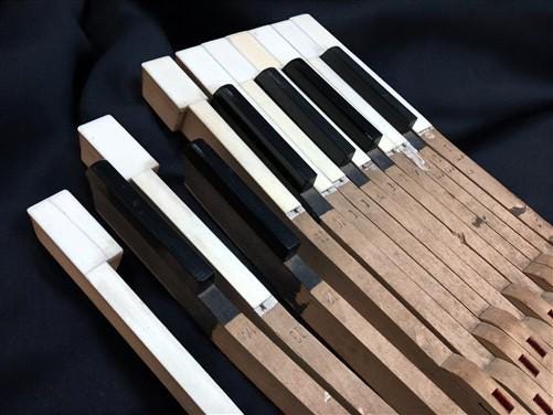 15 Black White Piano Keys, Vintage Piano Parts, Art Craft Supplies, Steampunk H