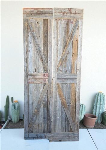 Reclaimed Sliding Barn Wood Door, Amish Handcrafted Door, Rustic Farmhouse Door,