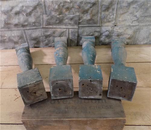 4 Balusters Green Wood Architectural Salvage Spindles Porch Post House Trim O,