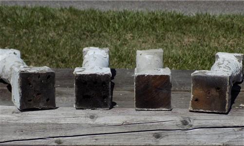 Balusters - 4 White Wood Balusters Reclaimed Spindles Porch Post House Trim A30 by The Old Grainery (Architectural, Carpen...