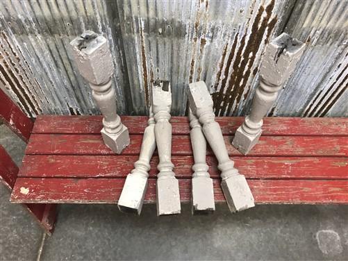 Balusters - 6 Rustic Tan Wood Balusters Architectural Salvage Spindles Porch Trim, O by The Old Grainery (Architectural, C...