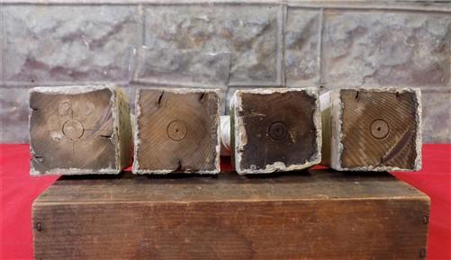 Balusters - 4 Vintage Wood Balusters, Salvaged Spindles, Chippy Paint Porch Posts A24 by The Old Grainery (Architectural,...