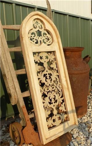 Cathedral Clover Window Frame, Gothic Church Fretwork, Architectural Window,