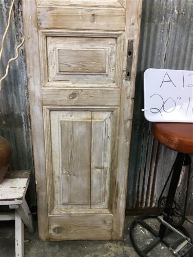 Antique French Single Door (20x101) Raised Panel Door, European Entry Door A129