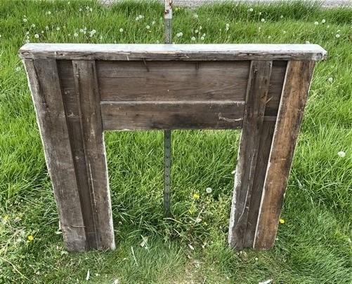 Fireplace Mantel - Antique Fireplace Mantel Surround (51x46.25) Architectural Salvage Rustic, A147 by The Old Grainery (an...