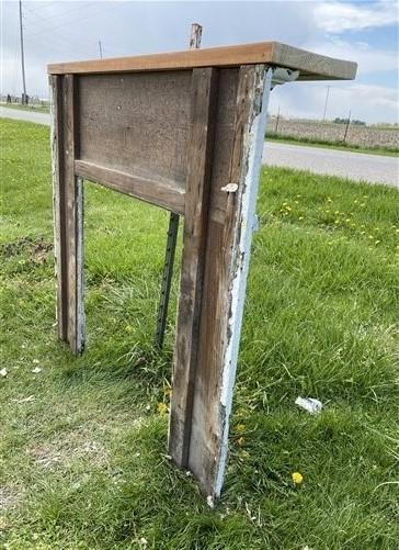Fireplace Mantel - Antique Fireplace Mantel Surround (48x47.5) Architectural Salvage Rustic, A118 by The Old Grainery (ant...