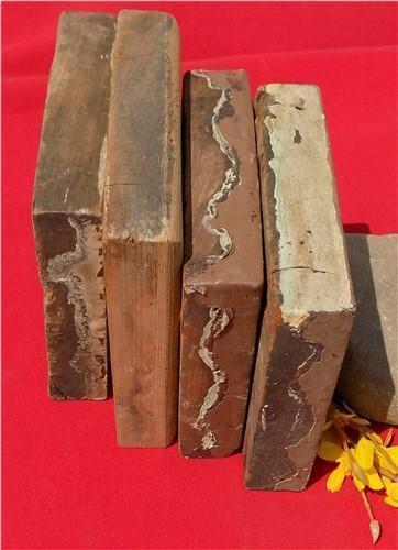 Plinth Block - 4 Plinth Blocks, Antique Bullseye Rosettes, Architectural Salvage, Wood Trim A21 by The Old Grainery (Antiq...