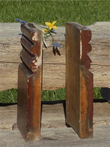 2 Plinth Blocks, Door Trim Molding, Architectural Salvage, Antique Wood Trim C3,
