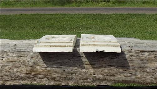 2 Plinth Blocks, Door Trim Molding, Architectural Salvage, Antique Wood Trim C17