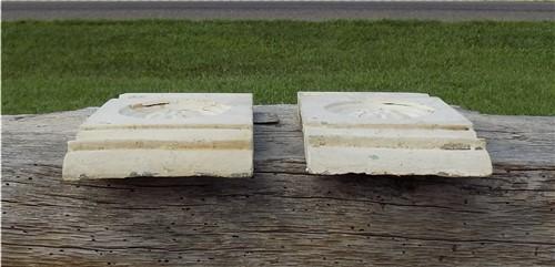 Wood Trim - 2 Plinth Blocks, Door Trim Molding, Architectural Salvage Antique Wood Trim C18 by The Old Grainery (2, Antiqu...