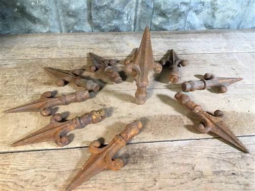 10 Fleur De Lis Cast Iron Fence Post Toppers Finials, New Orleans Saints,