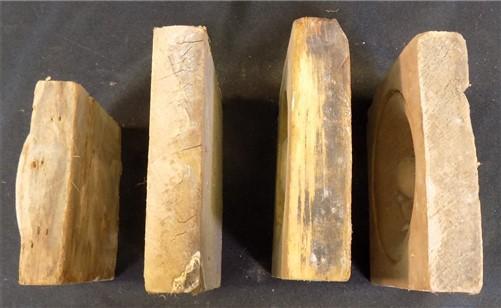 Wood Tim - 4 Plinth Blocks, Antique Bullseye Rosettes, Architectural Salvage, Wood Trim A53 by The Old Grainery (4, Antiqu...