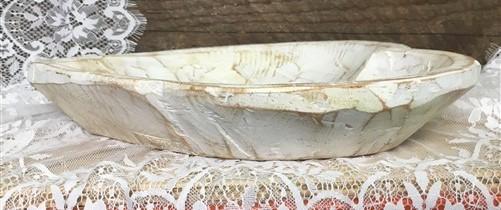 Heart shaped decorative bowl - White Wood Heart Bread Dough Bowl, Rustic French Country Carved Centerpiece S by The Old Gr...