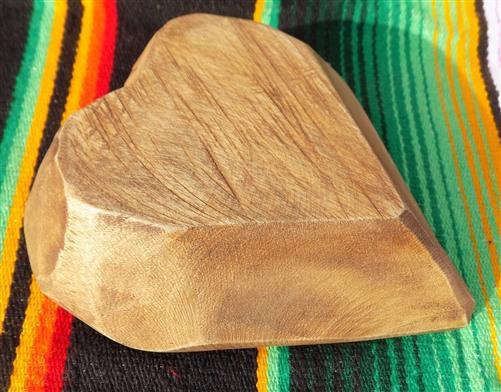 Wood Bowl - Mini Wooden Heart Bread Dough Bowl, Rustic French Country Carved Centerpiece M, by The Old Grainery (Carved, C...