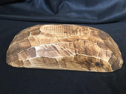 Small Dark Wood Bowl, Rustic Farmhouse Table Decor, Carved Wood Bread Bowl M,