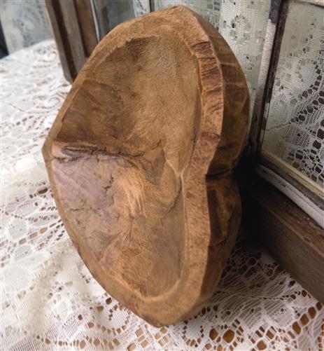 Dough Bowls - Mini Wooden Heart Bread Dough Bowl, Rustic French Country Carved Centerpiece R, by The Old Grainery (Carved,...
