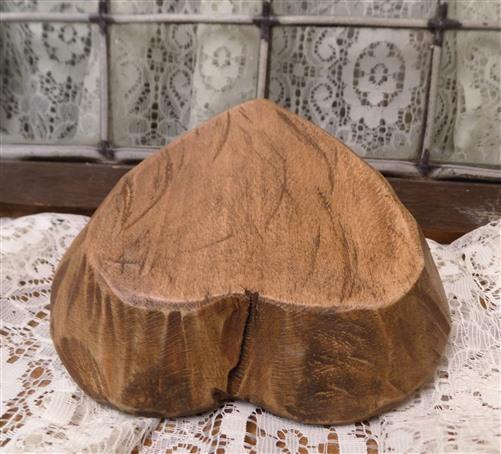 Dough Bowls - Mini Wooden Heart Bread Dough Bowl, Rustic French Country Carved Centerpiece U, by The Old Grainery (Carved,...