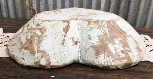Seafoam heart bowl - Seafoam Blue Green Wood Heart Bread Bowl., Rustic French Country Centerpiece E by The Old Grainery (B...