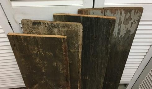 Lumber - 4 Barn Wood Reclaimed Planks, Wall Siding Boards, Lumber Floating Shelf W by The Old Grainery (accent wall, Barn...
