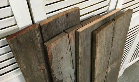 Lumber - 4 Barn Wood Reclaimed Planks, Wall Siding Boards, Lumber Floating Shelf A17 by The Old Grainery (accent wall, Bar...