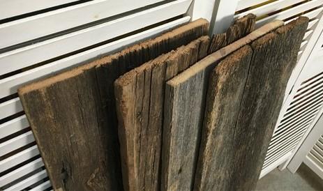 Lumber - 4 Barn Wood Reclaimed Planks, Wall Siding Boards, Lumber Floating Shelf A16 by The Old Grainery (accent wall, Bar...
