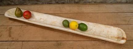 Long Wooden Bowl, Carved Wood Baguette Bread Tray, Rustic Farmhouse Decor X,