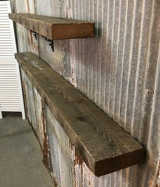 2 Floating Shelves, Pine 2x6 Wood Fireplace Mantel, Wall Mount, Rustic Beams C