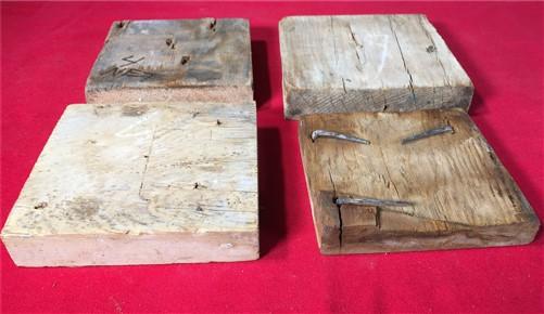 Plinth Block - 4 Plinth Blocks, Antique Bullseye Rosettes, Architectural Salvage, Wood Trim A90 by The Old Grainery (accen...