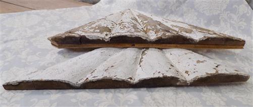 Trim - 2 Architectural Salvage Decorative Panels, White Wood Reclaimed House Trim A, by The Old Grainery (Architectural, C...