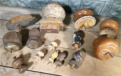 Finial - Wood Finials, Wood Furniture Parts, Architectural Salvage, Vintage Reclaimed G, by The Old Grainery (14, Brown, d...