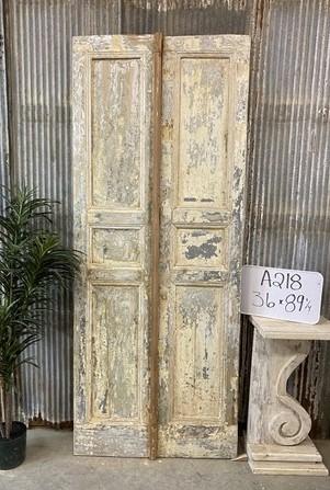 Antique French Double Doors (36x89) Raised Panel Doors, European Doors A218