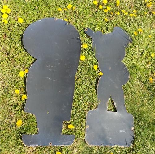Signs - Esso Oil Drop Boy & Girl Motor Oil Signs, Porcelain Metal Advertising, Oil B by The Old Grainery (advertising, adv...