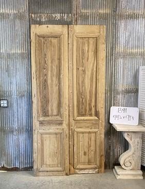 Antique French Double Doors (44.5x91) Thick Molding European Doors B91