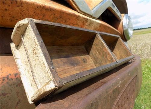 Double Painted Wood Brick Mold, Farmhouse Brick Mould Box, Storage Crate Decor,