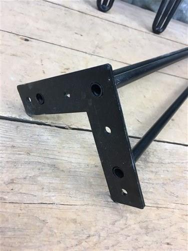 table legs - 4 Hairpin Metal Table Legs, Mid Century Danish Modern, Industrial Vintage l, by The Old Grainery (Black, craf...