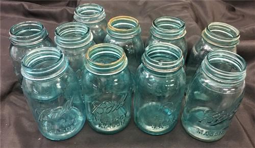 10 Quart Aqua Blue Green Fruit Canning Jars Ball Wedding Decoration Mason QT bc,
