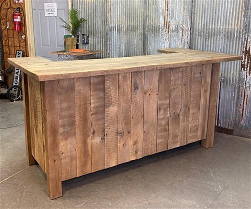 7' Amish Made Front Bar, Pine Wood Bar, Rustic Front Bar, Custom Made to Order