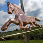 3D Running Horse Weathervane, Lightning Rod Barn Topper, Country Decor Polish