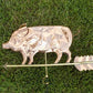 3D Pig Piggy Hog Weathervane, Lightning Rod Barn Topper, Country Decor Polish