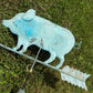 3D Pig Piggy Hog Weathervane, Lightning Rod Barn Topper, Country Decor Patina