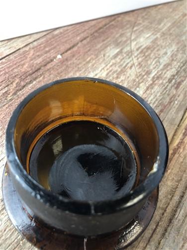 Brown Glass Apothecary Jar, Pharmacy Druggist Medicine Bottle, Amber Glass B3,