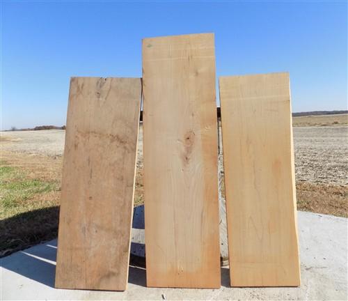3 Raw Boards, Natural Unfinished Sawn Wood Lumber, Rustic Wood Planks K,