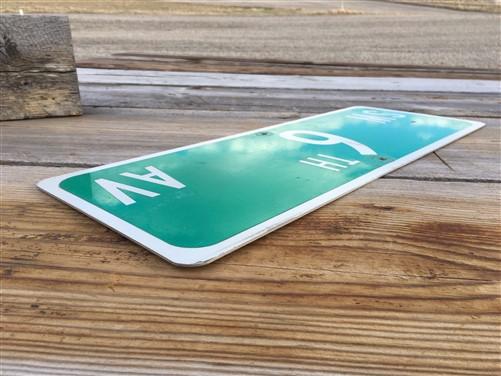 SW 6th AV Street Sign, 9x24 Vintage Green Road Sign, Metal Road Sign, F