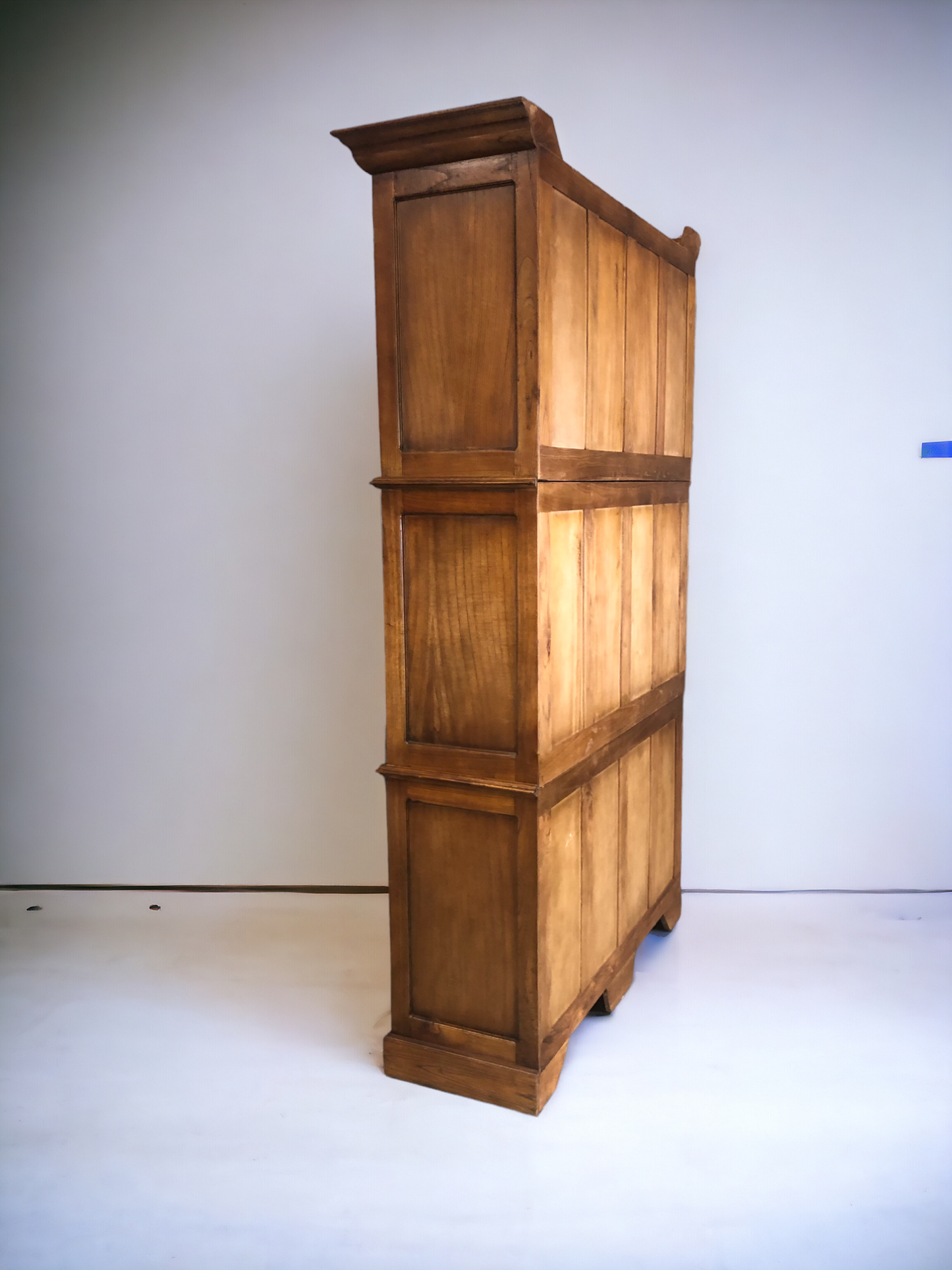 4'10" Triple Stack Cabinet, Walnut Kitchen Cabinet, Bookcase, Kitchen Storage C