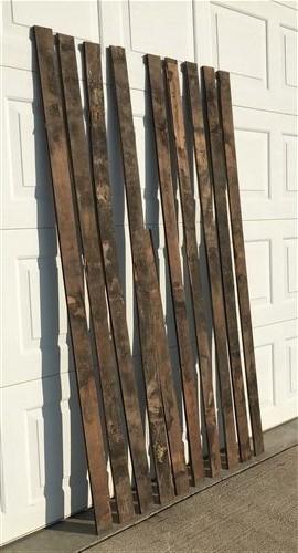 10 Reclaimed Wainscoting Bead Board Pieces, Architectural Salvage Vintage A43,