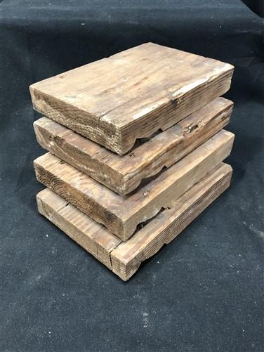 Plinth Block - 4 Plinth Blocks, Antique Bullseye Rosettes, Architectural Salvage Wood Trim C83, by The Old Grainery (antiq...