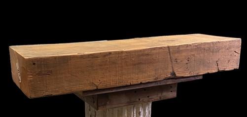 Reclaimed Barn Beam Wood Shelf, Architectural Salvage Fireplace Mantel C15