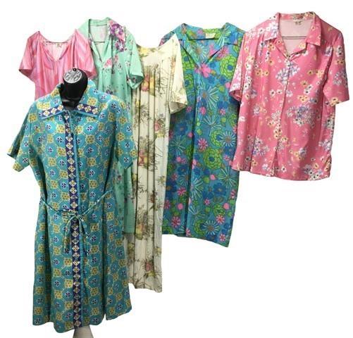 Retro Floral Moomoo Dresses, House Lounge Vintage Nightgowns, Cosplay Costume A, Retro Floral Moomoo Dresses, House Lounge Vintage Nightgowns, Cosplay Costume A,