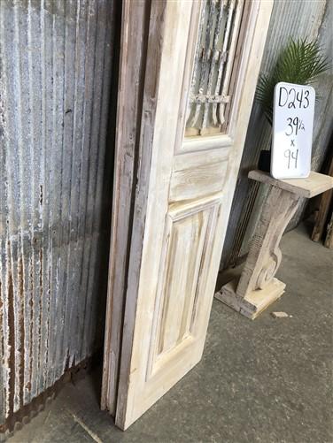 Antique French Double Doors (39.5x94) Iron Wood Doors, European Doors D243