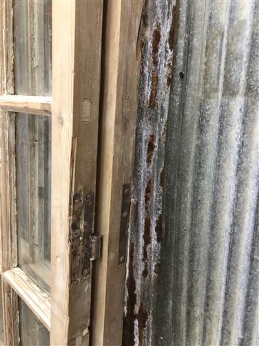 Antique French Double Doors (44x79) 10 Glass Pane Doors, European Doors G53